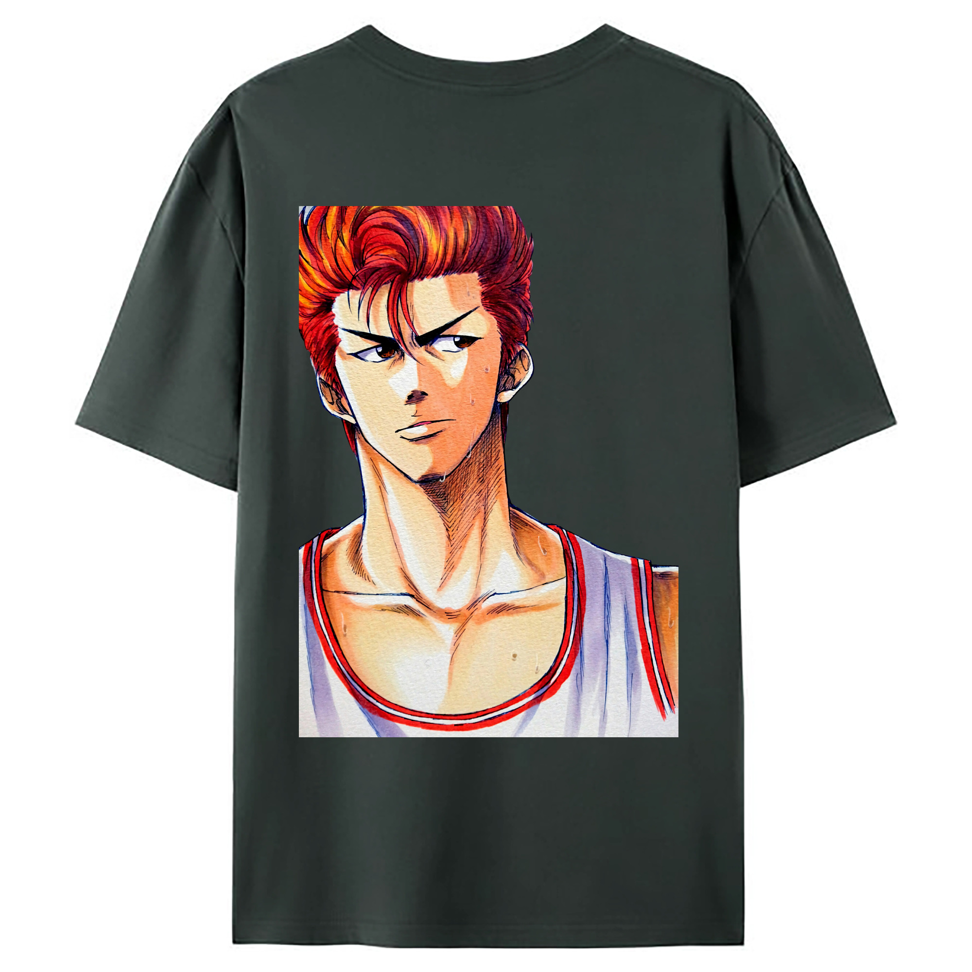 （画像用） SLAM DUNK／スラムダンク 綿100％ メンズ半袖Tシャツ（バックプリント） 通気性